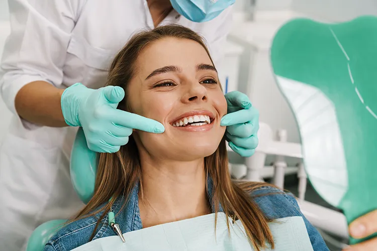 Patient in chair smiling - Harmony Family Dentistry in Vancouver WA